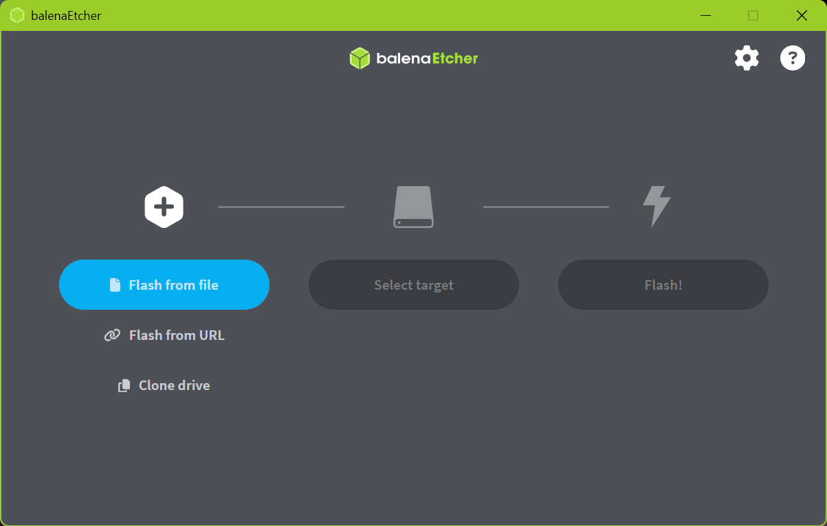 balenaEtcher — Flash from file