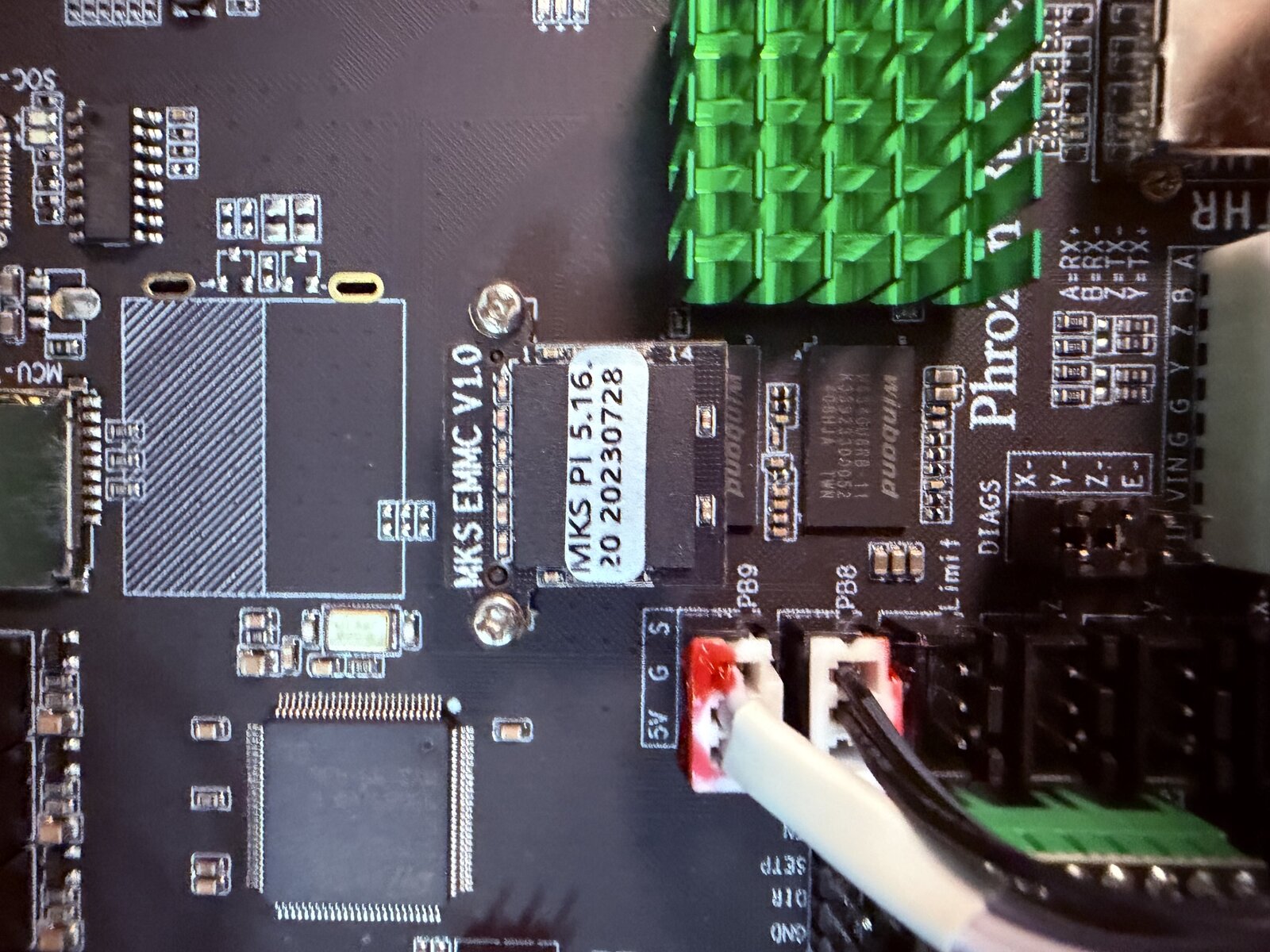eMMC slot close-up
