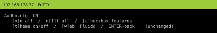 AddOn extras submenu